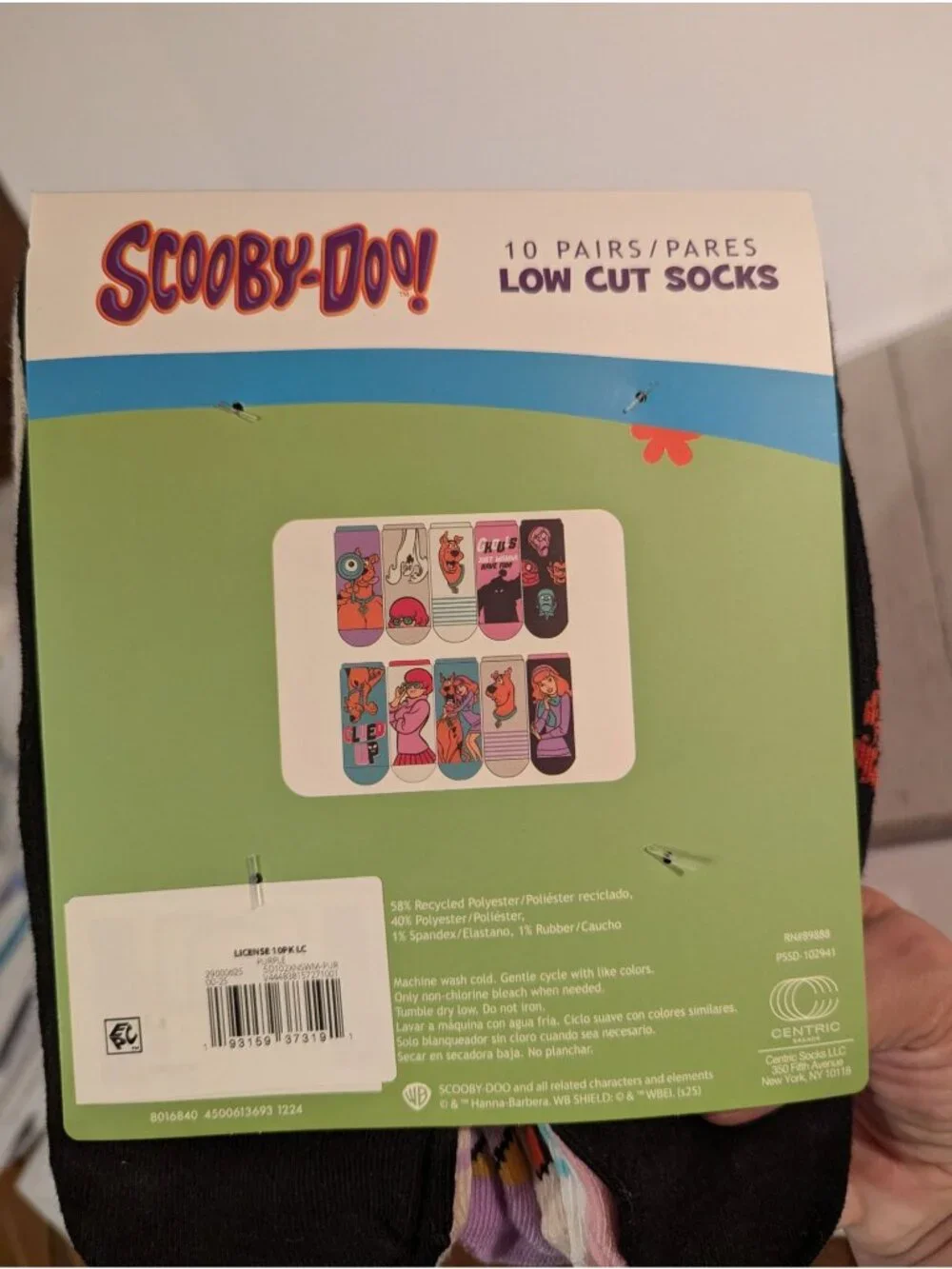 Scooby Doo! Low Cut Socks Shoe Size 4-10 (10 Pair) WB